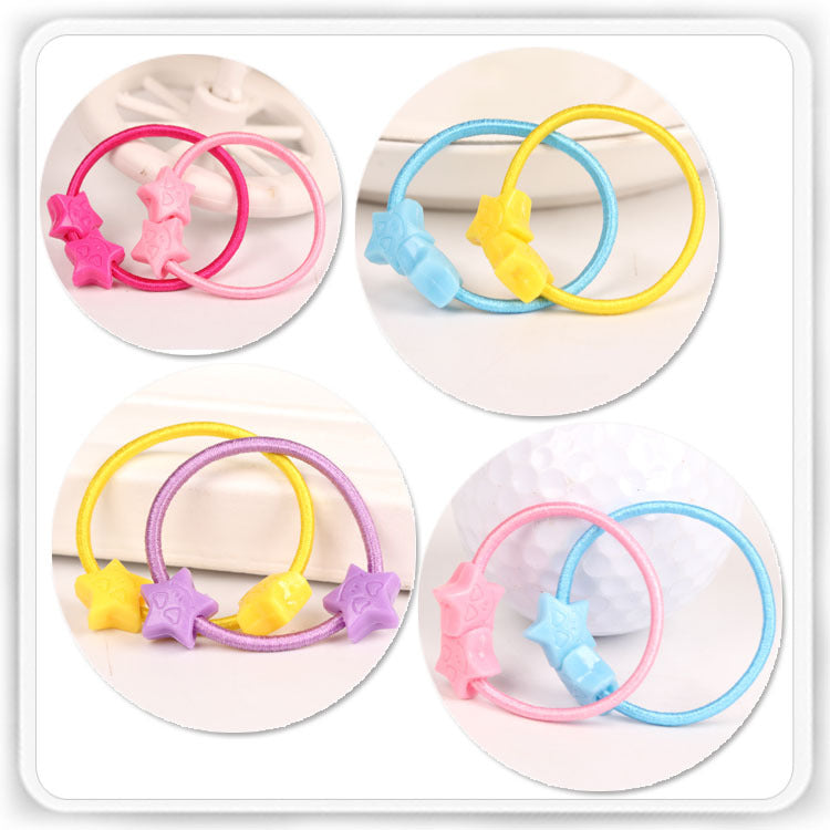 Wholesale Cartoon Baby Nylon Hair Scrunchies 50PCS